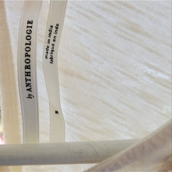 Anthropologie Delilah Ruffled Top Ivory Small - Picture 6 of 8